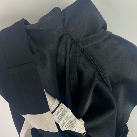 Aritzia Wilfred Alara Pants Japanese Crepe Fabric Skinny Trousers Black Size 6 - Picture 11 of 13